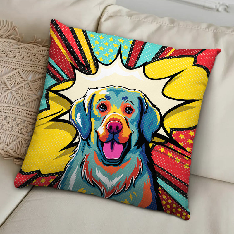 Golden Retriever Pop Art - Throw Pillow