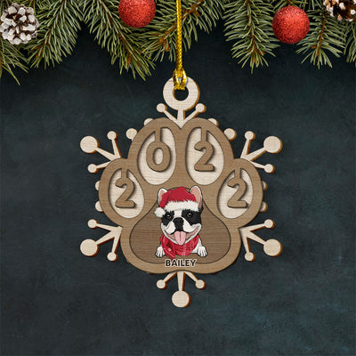Merry Christmas 2022 - Personalized Custom 2-layered Wood Ornament