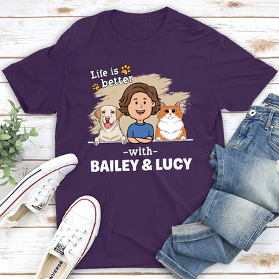 With Pet 2 - Personalized Custom Premium T-shirt