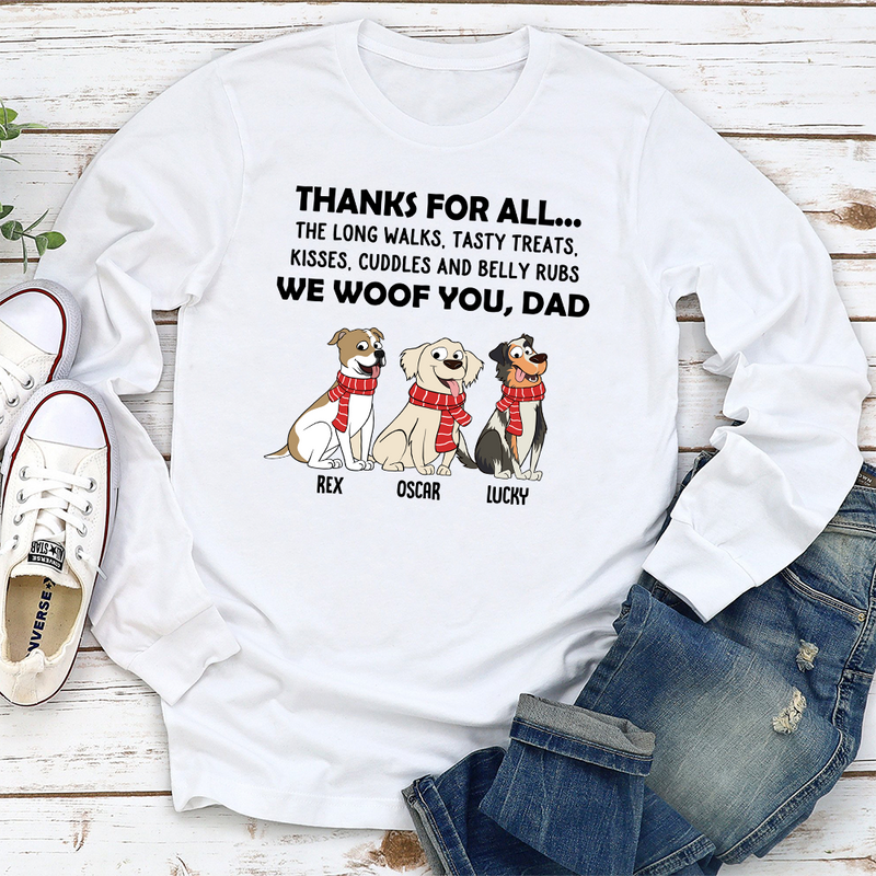 Thanks For All...- Personalized Custom Long Sleeve T-shirt