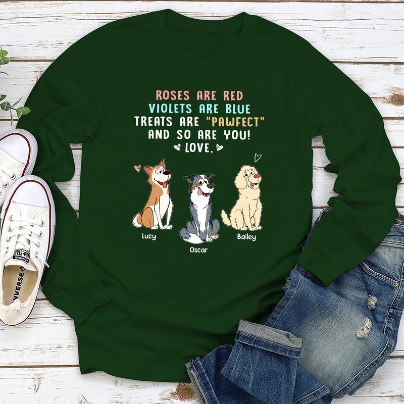 Treats Are Pawfect - Personalized Custom Long Sleeve T-shirt