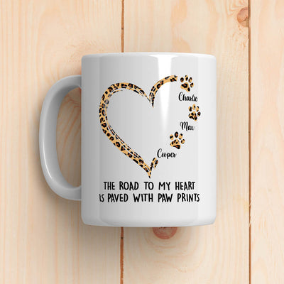 Road To Heart Pattern - Personalized Custom Coffee Mug