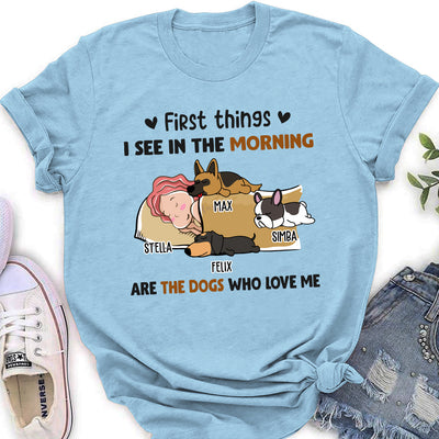 Morning First Thing - Personalized Custom Women's T-shirt