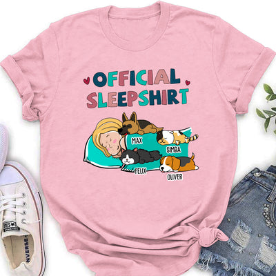 Sleeping Pet Sleepshirt - Personalized Custom Women's T-shirt