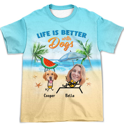 Beach Better - Personalized Custom Photo All-over-print T-shirt