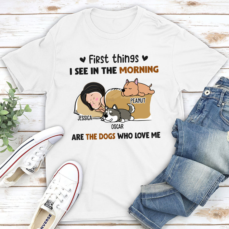 Morning First Thing - Personalized Custom Unisex T-shirt