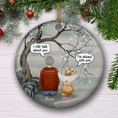 I'm Always With You - Personalized Custom Circle Ceramic Christmas Ornament