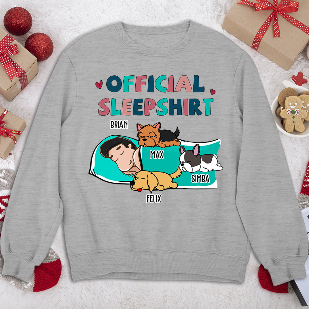 Sleeping Dog Sleepshirt - Personalized Custom Sweatshirt 