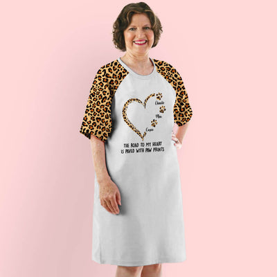 Road To Heart Pattern - Personalized Custom 3/4 Sleeve Dress