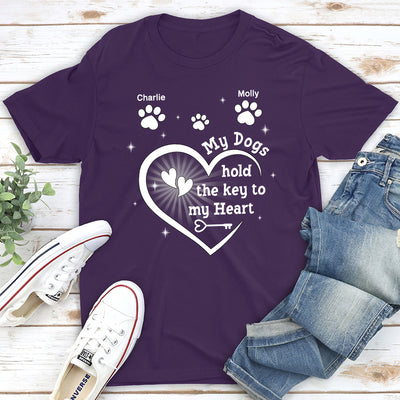 My Dog Holds The Key - Personalized Custom Unisex T-shirt