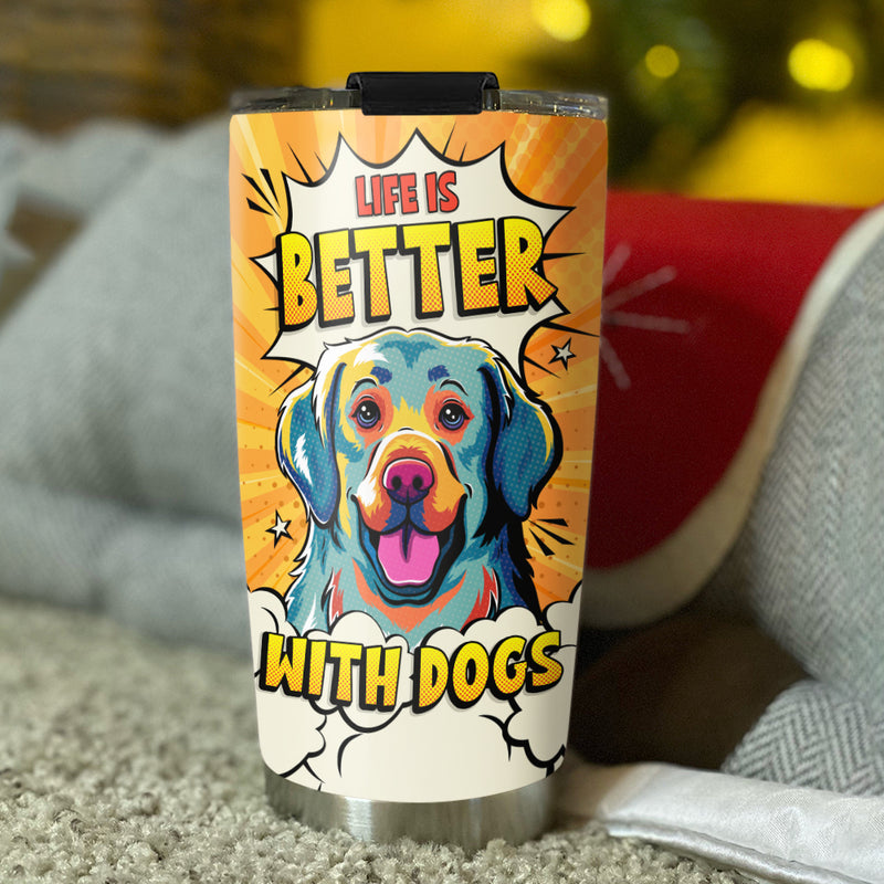 Golden Retriever Pop Art - Tumbler