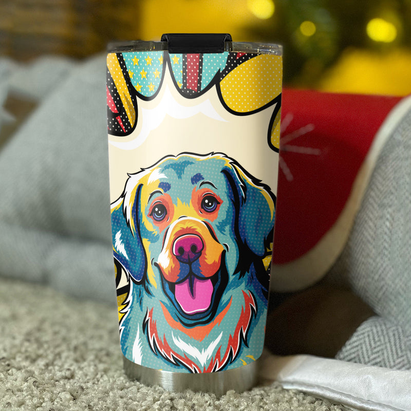 Golden Retriever Pop Art 1 - Tumbler