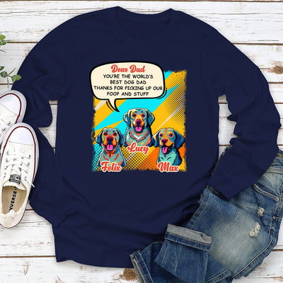 Pop Art The Best Mom - Personalized Custom Long Sleeve T-shirt