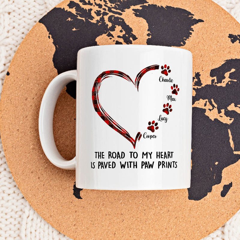 Road To Heart Pattern - Personalized Custom Coffee Mug