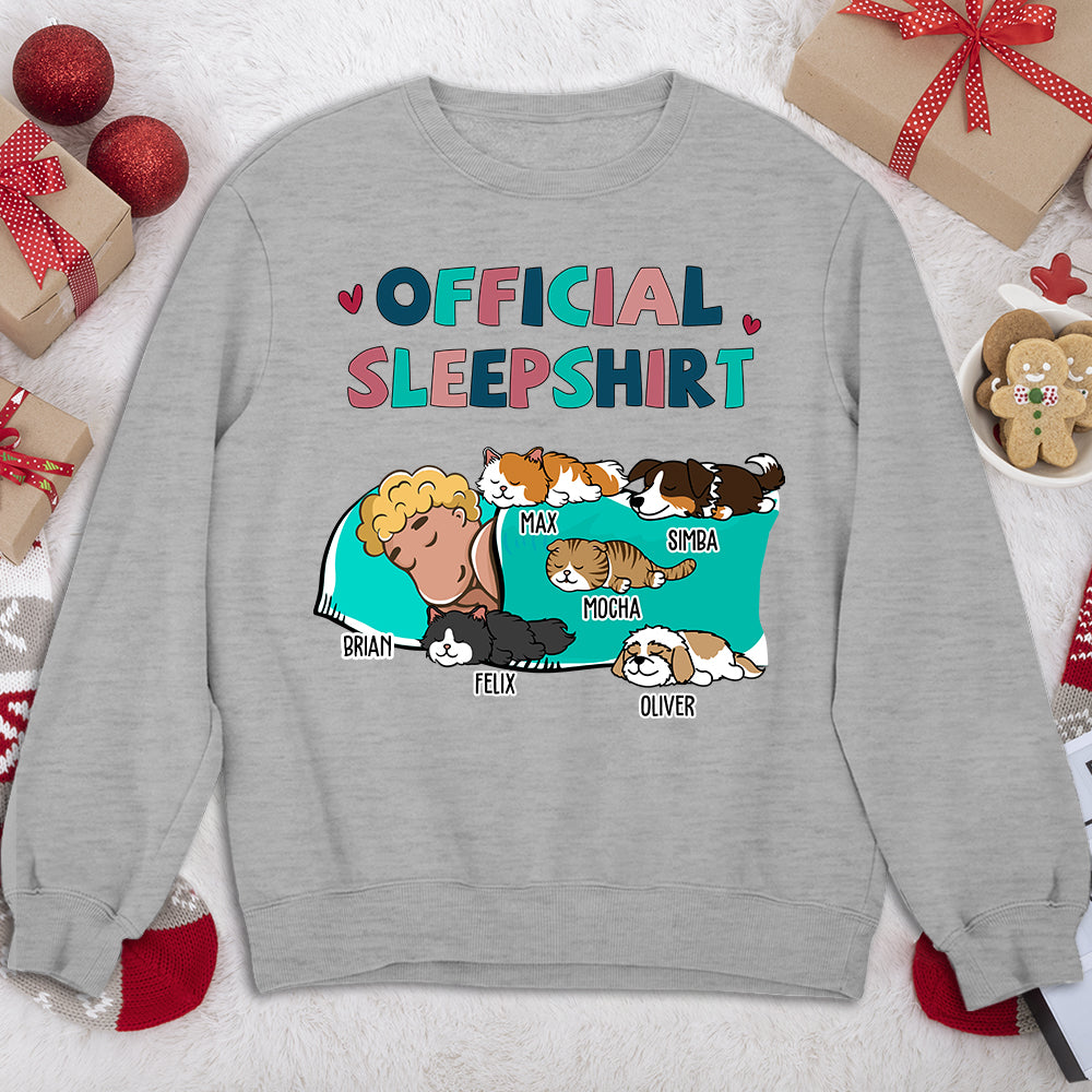 Sleeping Pet Sleepshirt - Personalized Custom Sweatshirt 