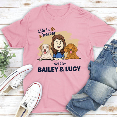 With Dog - Personalized Custom Premium T-shirt