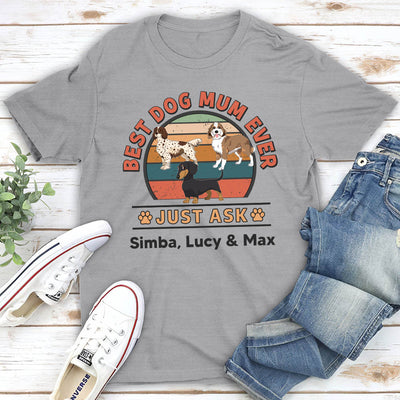 Best Dog Ever Retro - Personalized Custom Unisex T-shirt