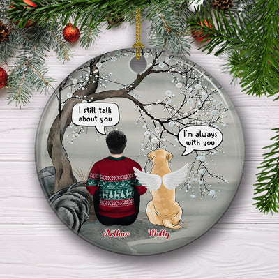 I'm Always With You - Personalized Custom Circle Ceramic Christmas Ornament