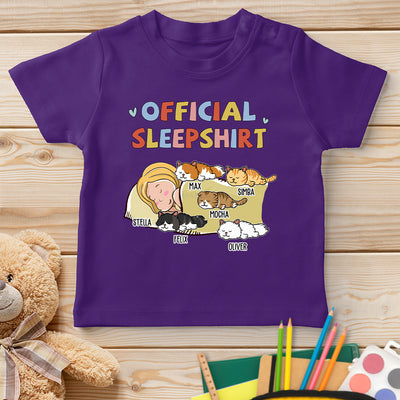 Sleeping Cat Sleepshirt - Personalized Custom Youth T-shirt