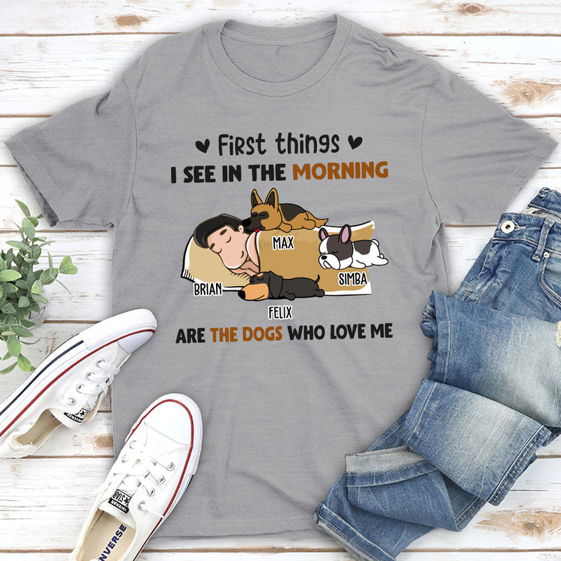 Morning First Thing - Personalized Custom Unisex T-shirt