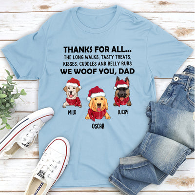 Thanks All Christmas - Personalized Custom Unisex T-Shirt