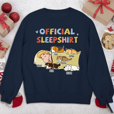 Sleeping Pet Sleepshirt Version 2 - Personalized Custom Sweatshirt