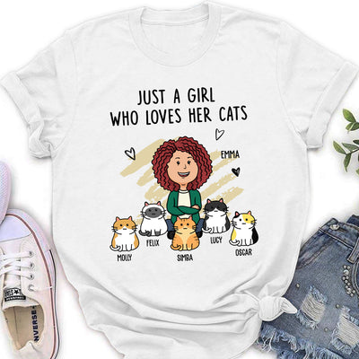 Woman With Cats - Personalized Custom Women's T-shirt