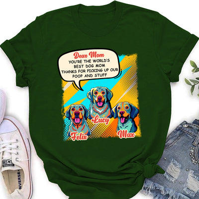 Pop Art The Best Mom - Personalized Custom Women's T-shirt