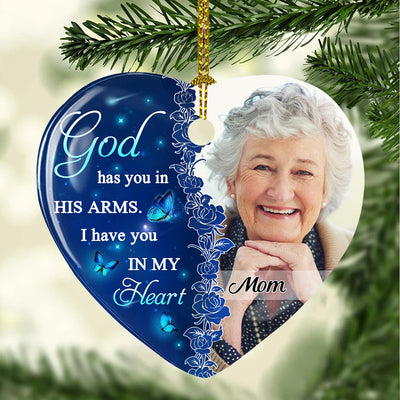 Missing You Always - Personalized Custom Heart Ceramic Ornament