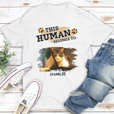 Belongs To My Cat - Personalized Custom Unisex T-shirt