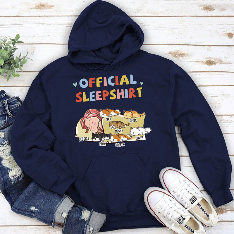 Sleeping Cat Sleepshirt - Personalized Custom Hoodie