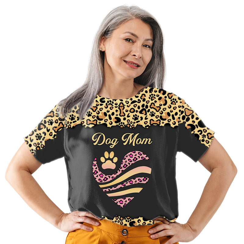 Dom Mom Leopard Wave Line - All-over-print T-shirt