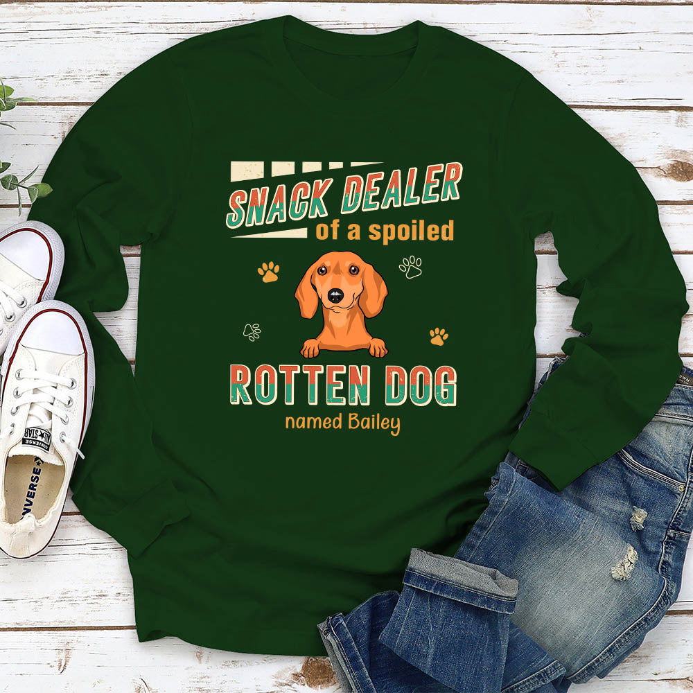 Best Snack Dealer Personalized Dog Parents Life Custom Long Sleeve T-shirt