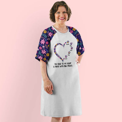 Road To Heart Pattern - Personalized Custom 3/4 Sleeve Dress