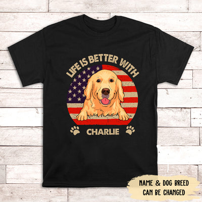 Life Is Better (USA Pattern) - Personalized Custom Unisex T-shirt