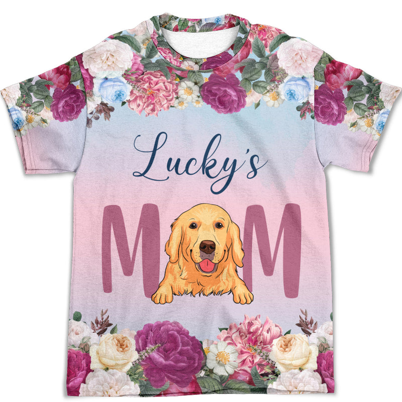My Dog Loves Me - Personalized Custom All-over-print T-shirt