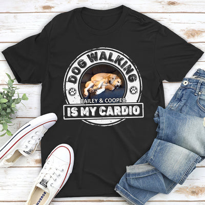 Cardio With Dog - Personalized Custom Premium T-shirt