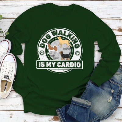 Cardio With Dog - Personalized Custom Long Sleeve T-shirt