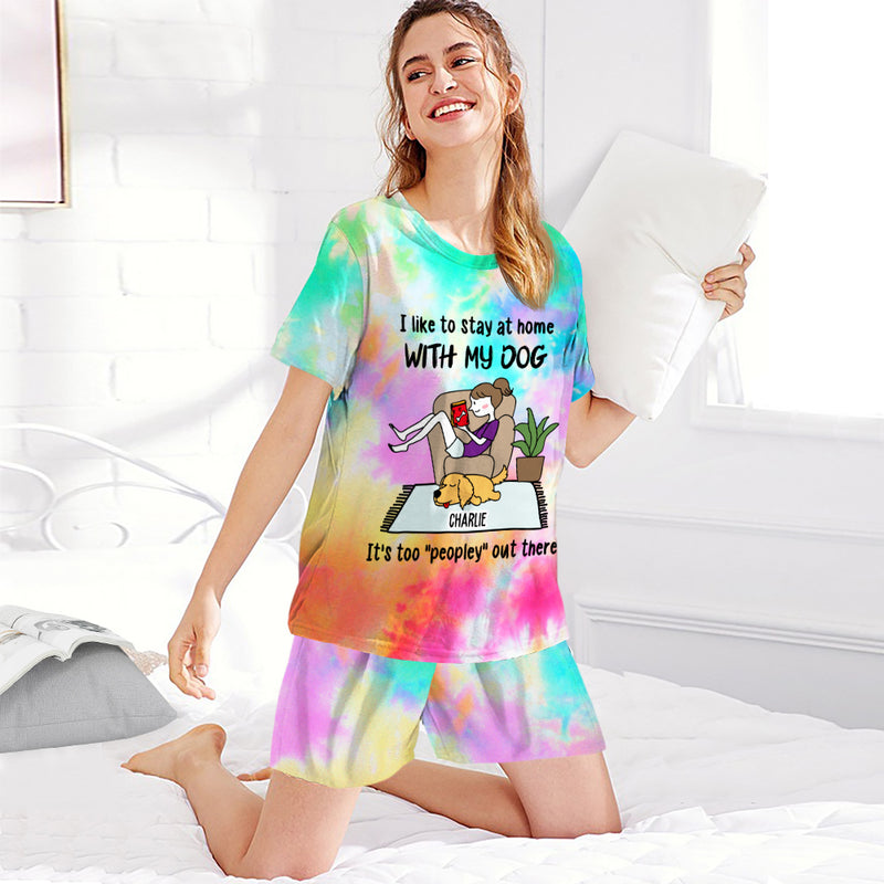 Stay At Home - Personalized Custom Short Pajama Set