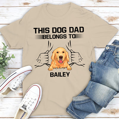 Dog Dad Belong - Personalized Custom Unisex T-shirt