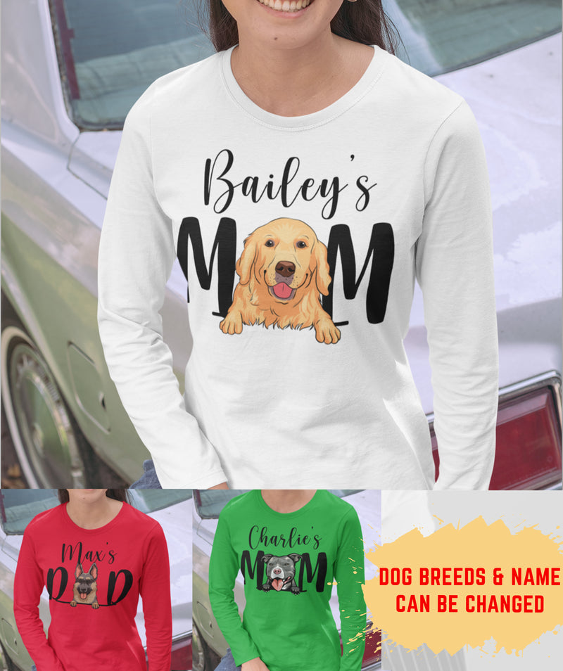Dog Mom/Dad - Personalized Custom Unisex Long Sleeve T-shirt