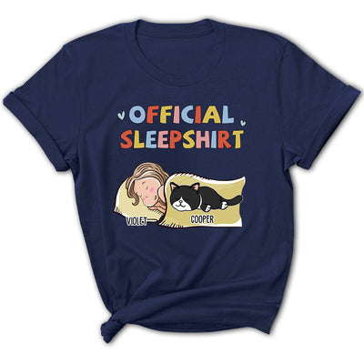 Sleeping Cat Sleepshirt - Personalized Custom Women's T-shirt