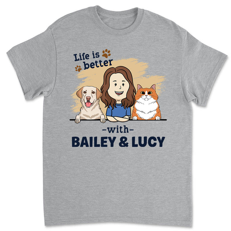 With Pet - Personalized Custom Unisex T-shirt