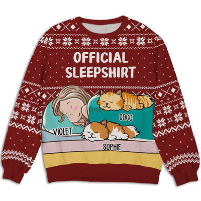 Cat Sleepshirt - Personalized Custom All-Over-Print Sweatshirt