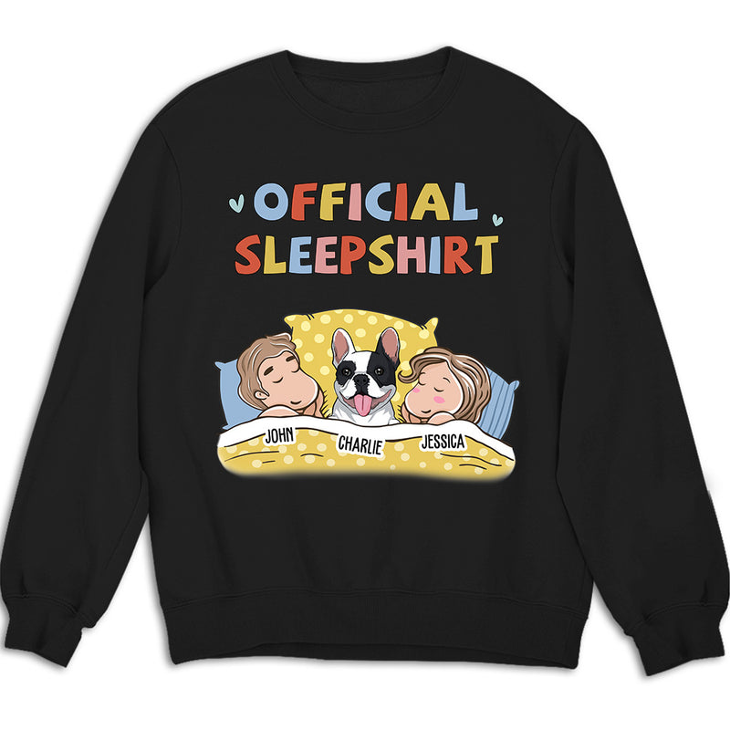 Sleeping Pet Sleepshirt Couple - Personalized Custom Sweatshirt