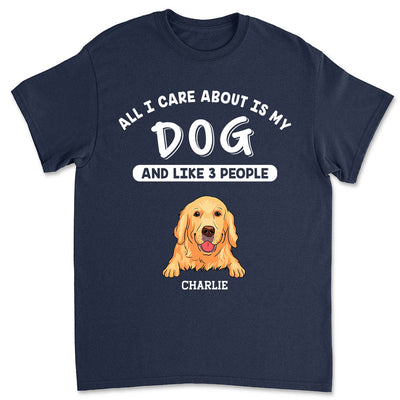 Dog And 3 People - Personalized Custom Unisex T-shirt