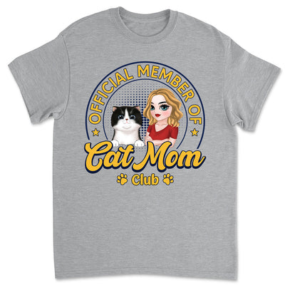 Member Of Cat Mom Club - Personalized Custom Unisex T-shirt
