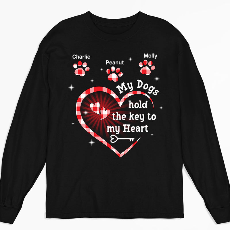 My Dog Holds The Key - Personalized Custom Long Sleeve T-shirt