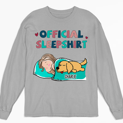Sleeping Dog Sleepshirt - Personalized Custom Long Sleeve
