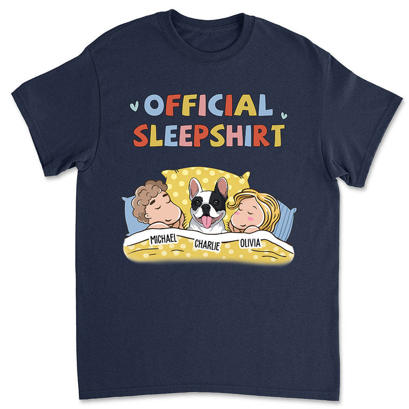 Sleeping Pet Sleepshirt Couple - Personalized Custom Premium T-shirt